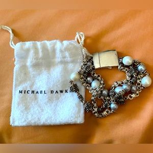 Michael Dawkins Pearl and SS Bracelet